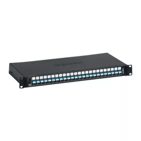   Legrand optikai patch panel - 19" 1U, fix, 24xLC duplex multimódusú, fekete LCS3