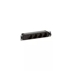   Legrand elosztó - (PDU), 10", 1U, 4 aljzat, gyermekvédett, 1 méter, fekete