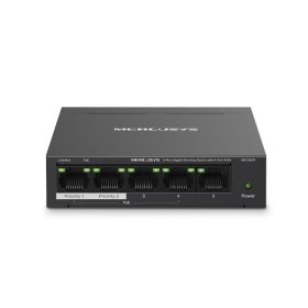  Mercusys Switch  PoE - MS105GP (5 port 1Gbps; 4 af/at PoE+ port; 65W; 250m; fém ház)