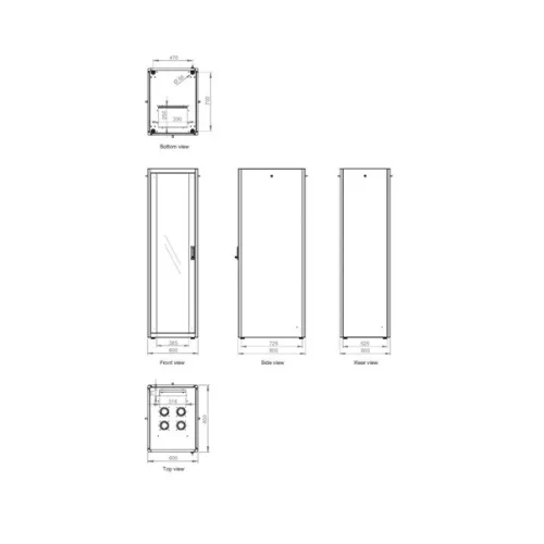 Equip Rackszekrény - EBF-42-6080-G-BAAA (19", 42U, 600x800mm, előre szerelt, szürke)