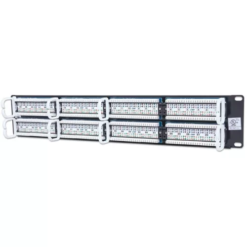 Manhattan Patch panel - CAT5e UTP patch panel, 48 portos, 2U, Fekete