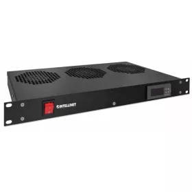  Manhattan Rackszekrény ventilátor - 712668 (19", 3 ventilátor, fekete) (minden álló és fali  19" rackszekrénybe)