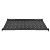 Manhattan Rackszekrény polc - 714716 (19", 1U, fix rögzítés, változtatható sínekkel: 750 - 950 mm mély, 20kg, fekete)