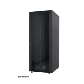   Manhattan Rackszekrény - 19" különálló kivitel (32U,1589 (h) x 600 (w) x 800 (d)mm,Flatpack,2000 kg teherbírás, Fekete)