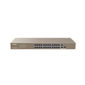  Tenda Switch Smart PoE - TEF1226P-24-440W (24x100Mbps + 2x1Gbps + 1xSFP port; 24 af/at PoE+ port; 370W; rack-mount)