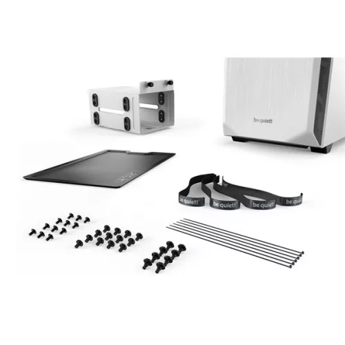 Be Quiet! Számítógépház - Pure Base 500 Window White (ATX, edzett üveg oldallap, fehér)
