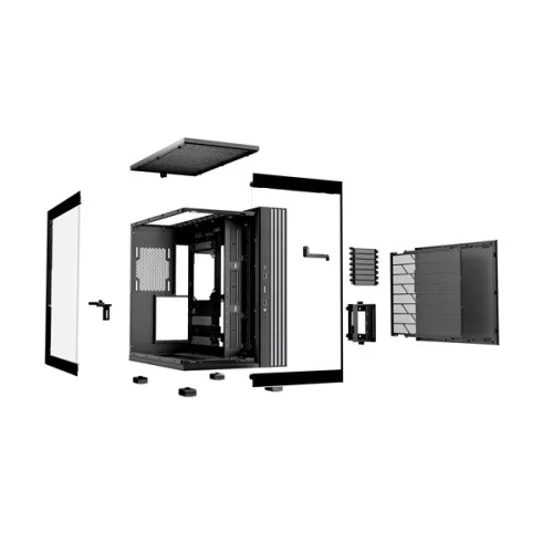 Be Quiet! Számítógépház - LIGHT BASE 600 DX Black (ATX, edzett üveg oldallap, fekete)