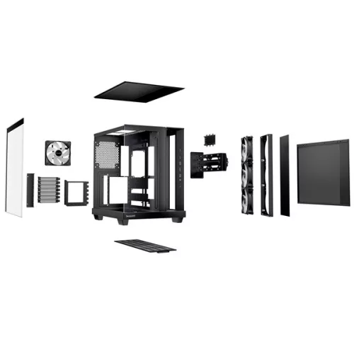 Be Quiet! Számítógépház - LIGHT BASE 500 LX Black (ATX, edzett üveg oldallap, fekete)