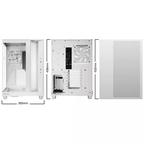 Be Quiet! Számítógépház - LIGHT BASE 500 LX White (ATX, edzett üveg oldallap, fehér)