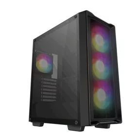   DeepCool Számítógépház - CC560 MESH V2 (ablakos, 4x12cm A-RGB ventilátor, ATX, 2xUSB3.0, fekete)