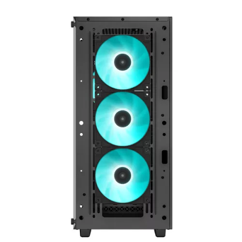 DeepCool Számítógépház - CC560 V2 (fekete, ablakos, 4x12cm LED venti, Mini-ITX / Micro-ATX / ATX, 1xUSB3.0, 1xUSB2.0)