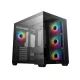 Deepcool Számítógépház - Cg530 4F (Fekete, Ablakos, 4X12Cm A-RGB, Btf, Atx, 2XUSB3.0, 1XUSB2.0)