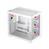 Deepcool Számítógépház - Cg530 4F Wh (Fehér, Ablakos, 4X12Cm A-RGB, Btf, Atx, 2XUSB3.0, 1XUSB2.0)