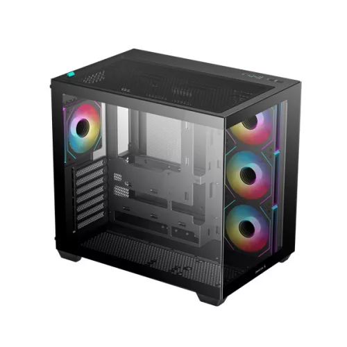 Deepcool Számítógépház - Cg530 4F (Fekete, Ablakos, 4X12Cm A-RGB, Btf, Atx, 2XUSB3.0, 1XUSB2.0)