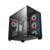 Deepcool Számítógépház - Cg530 4F (Fekete, Ablakos, 4X12Cm A-RGB, Btf, Atx, 2XUSB3.0, 1XUSB2.0)