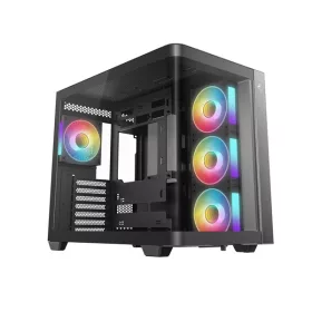   DeepCool Számítógépház - CG530U 4F (fekete, ablakos, 4x12cm A-RGB, BTF, ATX, 2xUSB3.0, 1xUSB2.0)