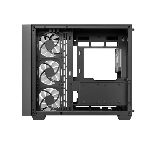 DeepCool Számítógépház - CG530U 4F (fekete, ablakos, 4x12cm A-RGB, BTF, ATX, 2xUSB3.0, 1xUSB2.0)
