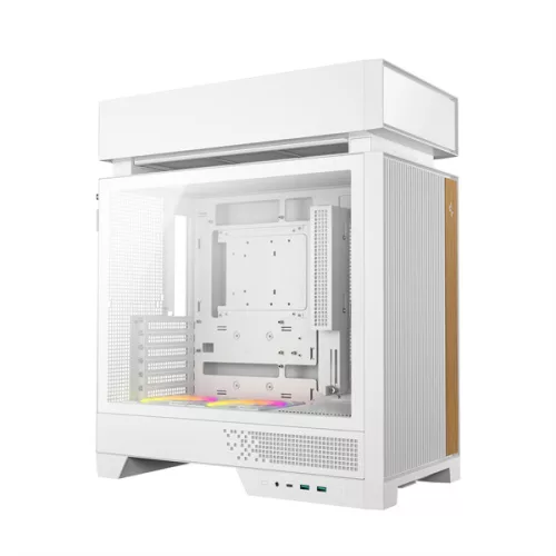 DeepCool Számítógépház - CL660 WH (fehér, 2x120mm A-RGB, ATX, 2xUSB3.0, 1xUSB-C)