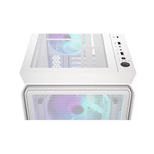 Endorfy Számítógépház - Arx 700 White ARGB (ATX /micro ATX/ITX, 1xUSB-C, 2xUSB3.0, 4x14cm LED ventilátor, ablak, fehér)