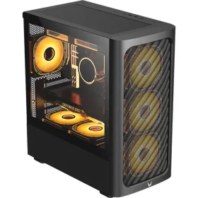   Formula Számítógépház - AirMesh G3 Black (fekete, ablakos, 1x12cm venti, mATX, 1xUSB3.0, 2xUSB2.0)