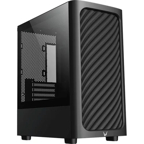 Formula Számítógépház - AirMesh G3 Black (fekete, ablakos, 1x12cm venti, mATX, 1xUSB3.0, 2xUSB2.0)