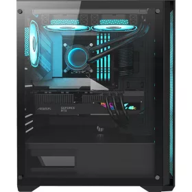  Formula Számítógépház - AirPower G5 Black (fekete, ablakos, 1x12cm venti, ATX, 1xUSB3.0, 1xType-C)
