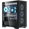 Formula Számítógépház - AirPower G5 EX Black (fekete, ablakos, 4x12cm venti, EATX, 2xUSB3.0, 1xType-C)