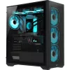 Formula Számítógépház - AirPower G5 Plus Black (fekete, ablakos, 4x12cm venti, EATX, 2xUSB3.0, 1xType-C)