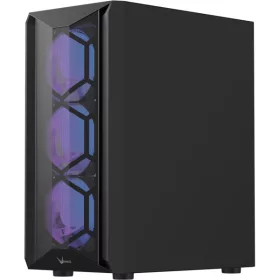   Formula Számítógépház - Air Power G1 Plus Black (fekete, ablakos, 6x12cm venti, mATX, 1xUSB3.0, 1xUSB2.0, 1xType-C)