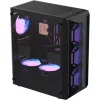 Formula Számítógépház - Air Power G1 Plus Black (fekete, ablakos, 6x12cm venti, mATX, 1xUSB3.0, 1xUSB2.0, 1xType-C)