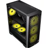 Formula Számítógépház - Air Power G3 Black (fekete, ablakos, 4x12cm venti, ATX, 1xUSB3.0, 2xUSB2.0)