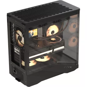   Formula Számítógépház - Crystal U9 PA Black (fekete, ablakos, 4x12cm venti, EATX, 2xUSB3.0, 1xType-C)