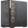 Formula Számítógépház - Crystal U9 PA Black (fekete, ablakos, 4x12cm venti, EATX, 2xUSB3.0, 1xType-C)