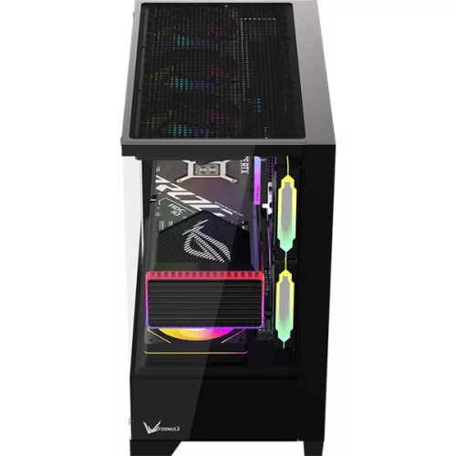 Formula Számítógépház - Crystal Z1M Black (fekete, ablakos, mATX, 1xUSB3.0, 1xUSB2.0)