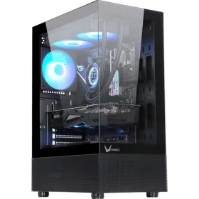   Formula Számítógépház - Crystal Z1+ Black (fekete, ablakos, 3x12cm venti, ATX, 1xUSB3.0, 1xUSB2.0)