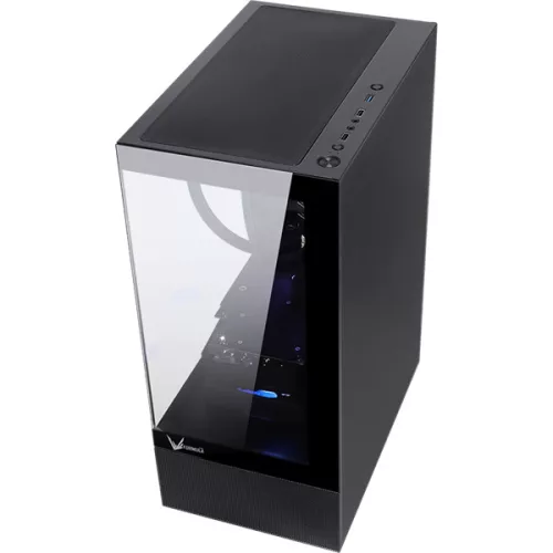 Formula Számítógépház - Crystal Z1+ Black (fekete, ablakos, 3x12cm venti, ATX, 1xUSB3.0, 1xUSB2.0)