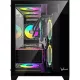 Formula Számítógépház - Crystal Z5 Black (fekete, ablakos, 1x12cm venti, mATX , 1xUSB3.0, 1xUSB2.0, 1xType-C)