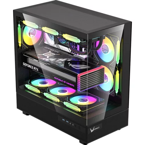 Formula Számítógépház - Crystal Z8 Black (fekete, ablakos, ATX, 1xUSB3.0, 1xUSB2.0, 1xType-C)