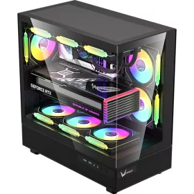   Formula Számítógépház - Crystal Z8 Cosmic Black (fekete, ablakos, 6x12cm venti, ATX, 1xUSB3.0, 1xUSB2.0, 1xType-C)