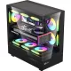 Formula Számítógépház - Crystal Z8 Cosmic Black (fekete, ablakos, 6x12cm venti, ATX, 1xUSB3.0, 1xUSB2.0, 1xType-C)