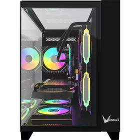   Formula Számítógépház - Crystal Z9ML Floe Black (fekete, ablakos, 6x12cm venti, mATX, 1xUSB3.0, 1xUSB2.0, 1xType-C)