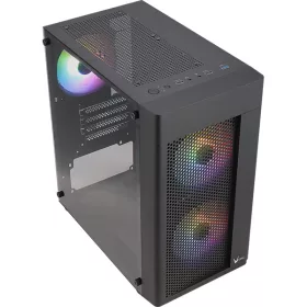   Formula Számítógépház - FG-01M FR (fekete, ablakos, 3x12cm FRGB venti, mATX, 1xUSB3.0, 2xUSB2.0)