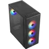 Formula Számítógépház - FG-06 AR (fekete, ablakos, 4x12cm ARGB venti, mATX, 1xUSB3.0, 2xUSB2.0)