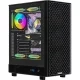 Formula Számítógépház - Mana Dynamic Black (fekete, ablakos, 4x12cm venti, ATX, 2xUSB3.0, 1xType-C)