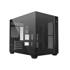   ID-Cooling Számítógépház - VIEW 500 (ablakos, venti nélkül, BTF, mATX, 1xUSB3.0, 1xUSB2.0, fekete)