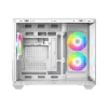 ID-Cooling Számítógépház - VIEW 500 ARGB WH (ablakos, 3x12cm A-RGB, BTF, mATX, 1xUSB3.0, 1xUSB2.0, fehér)