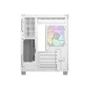 ID-Cooling Számítógépház - VIEW 500 ARGB WH (ablakos, 3x12cm A-RGB, BTF, mATX, 1xUSB3.0, 1xUSB2.0, fehér)