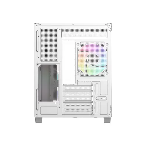 ID-Cooling Számítógépház - VIEW 500 ARGB WH (ablakos, 3x12cm A-RGB, BTF, mATX, 1xUSB3.0, 1xUSB2.0, fehér)