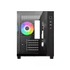 ID-Cooling Számítógépház - VIEW 500 ARGB (ablakos, 3x12cm A-RGB, BTF, mATX, 1xUSB3.0, 1xUSB2.0, fekete)