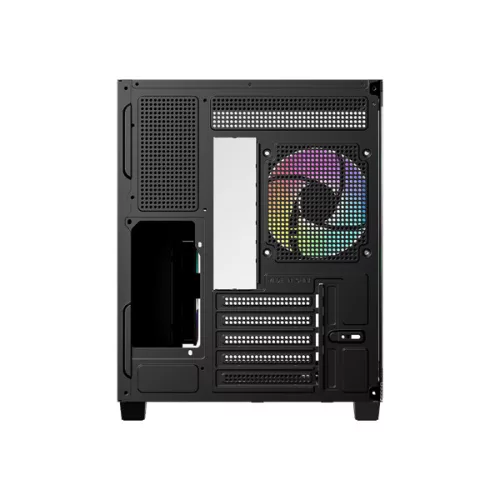 ID-Cooling Számítógépház - VIEW 500 ARGB (ablakos, 3x12cm A-RGB, BTF, mATX, 1xUSB3.0, 1xUSB2.0, fekete)
